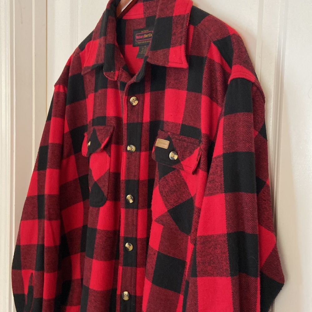Men’s Buffalo Flannel Button Down Plaid Shirt ❤️🖤